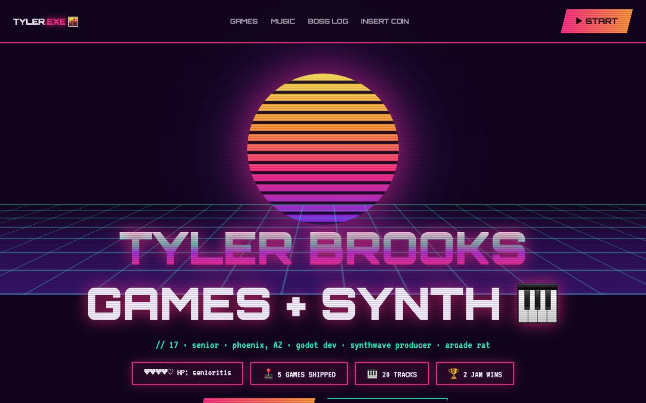Tyler Brooks portfolio screenshot